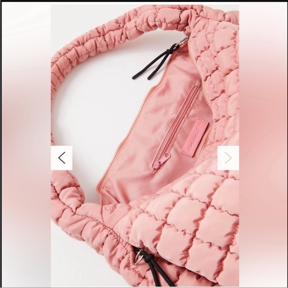 Free People FP Movement Quilted Carryall ballet slipper pink NEW tote bag - Picture 3 of 10